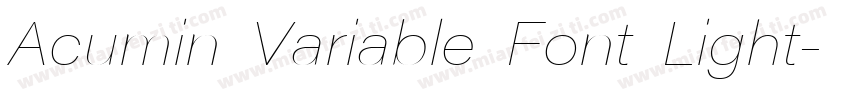 Acumin Variable Font Light字体转换